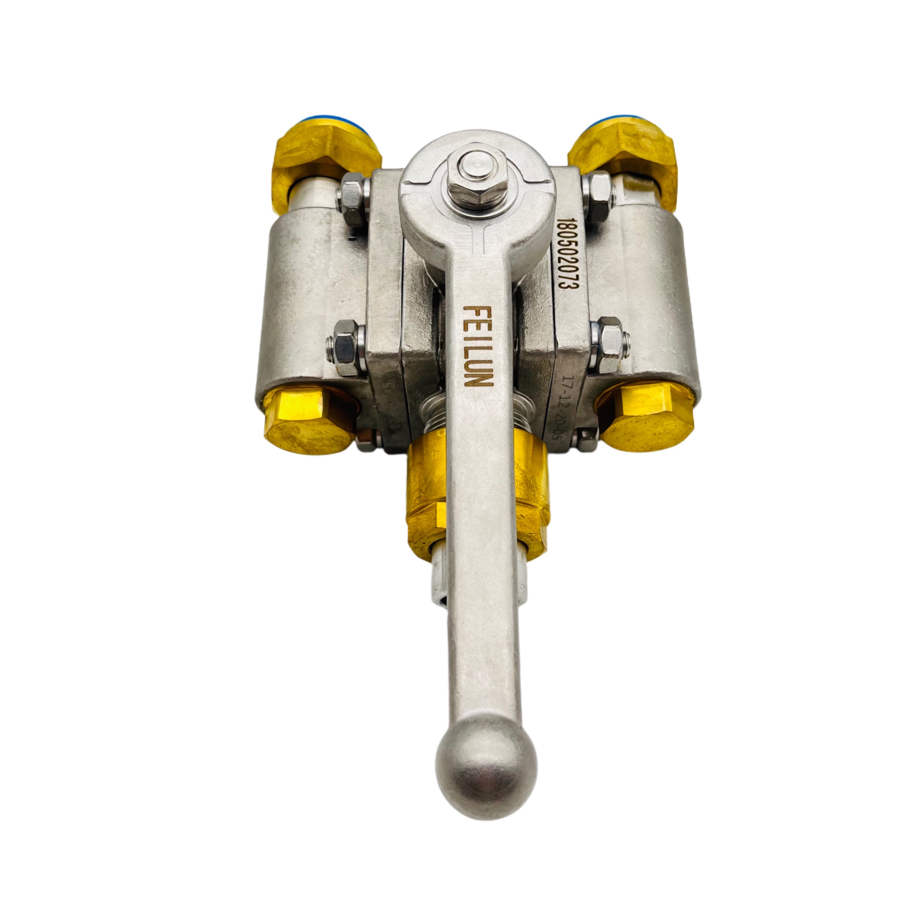 Válvula de bola desviadora criogénica DQS-25 utilizada para tanques de almacenamiento de líquidos