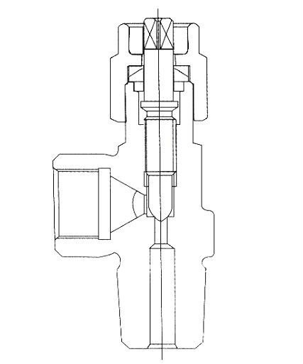 Válvula de cilindro de oxígeno O2 de latón tipo aguja QF-2D